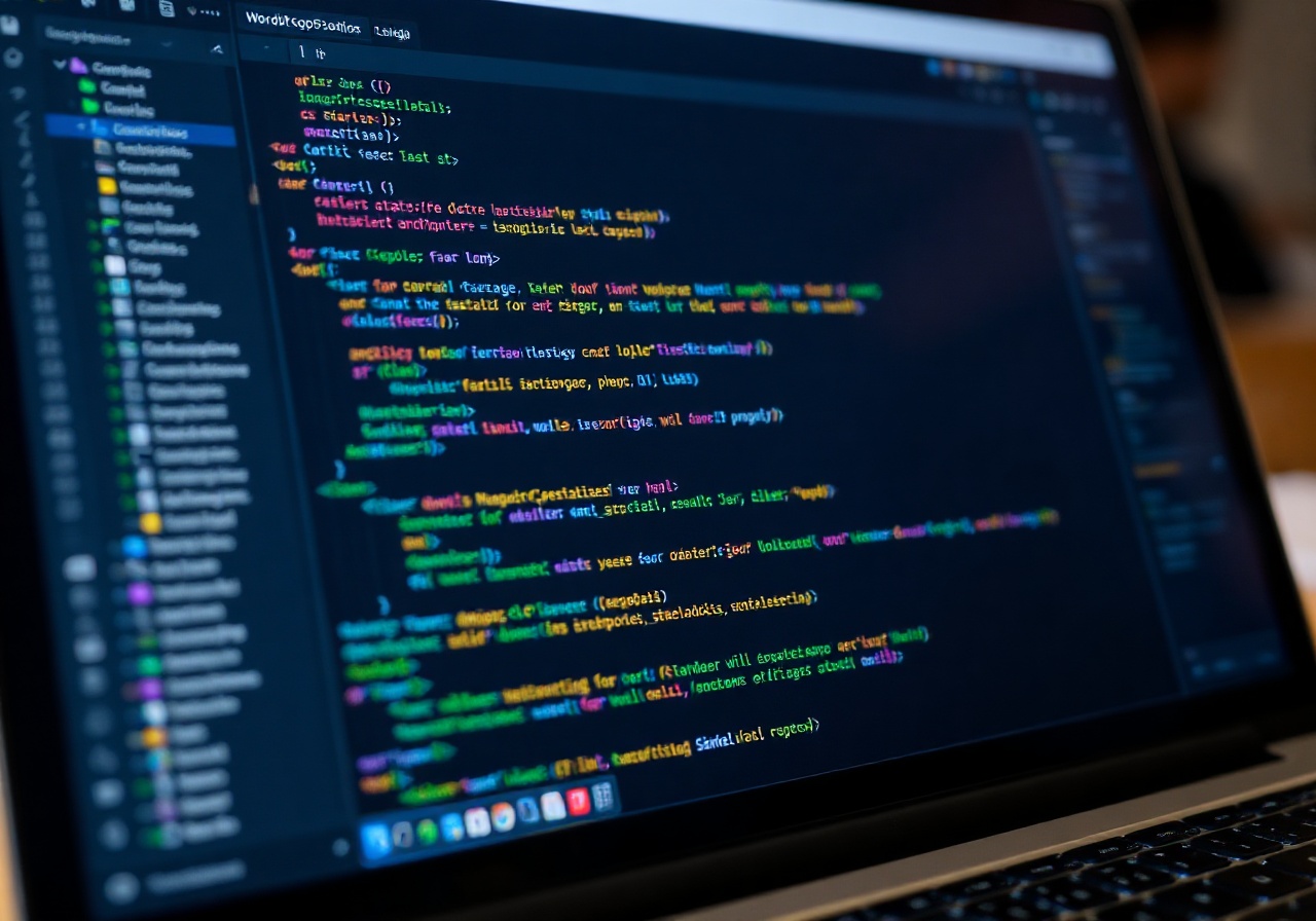 Интерфейс административной панели WordPress на экране ноутбука